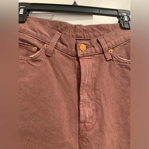 NWOT MOTHER SNACKS jeans size 27 French Roast wash - Picture 6 of 11